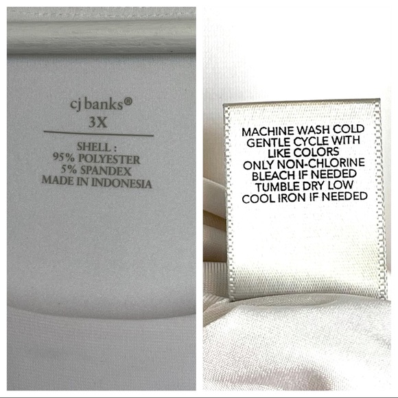 CJ Banks Slimming White Tank w/ Side Rouche - Picture 2 of 4